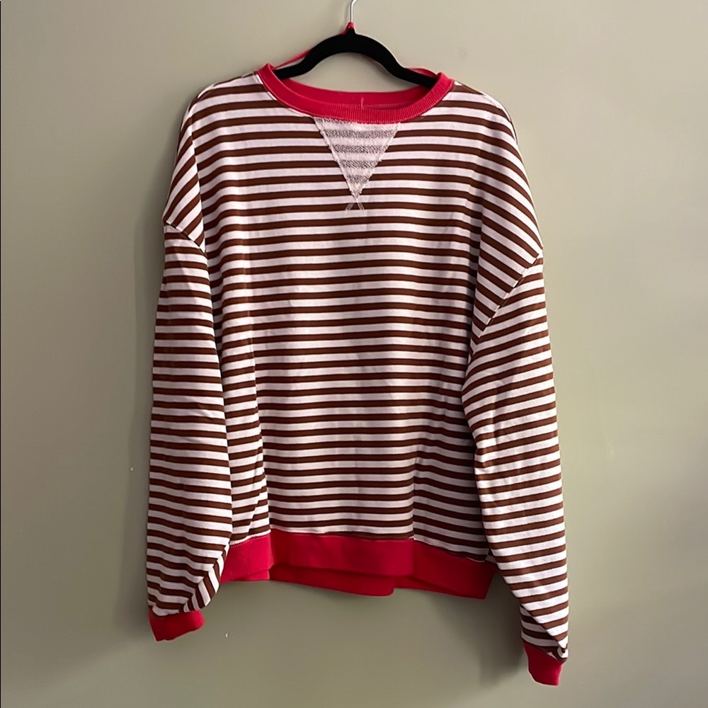 Free people striped pullover sweater